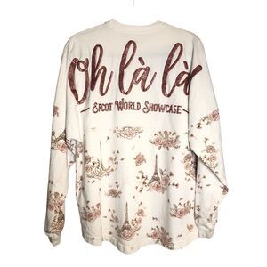 Disney Epcot World Showcase Oh La La Mademoiselle Minnie Mouse Sprit Jersey Glit